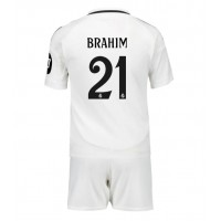 Camiseta Real Madrid Brahim Diaz #21 Primera Equipación Replica 2024-25 para niños mangas cortas (+ Pantalones cortos)